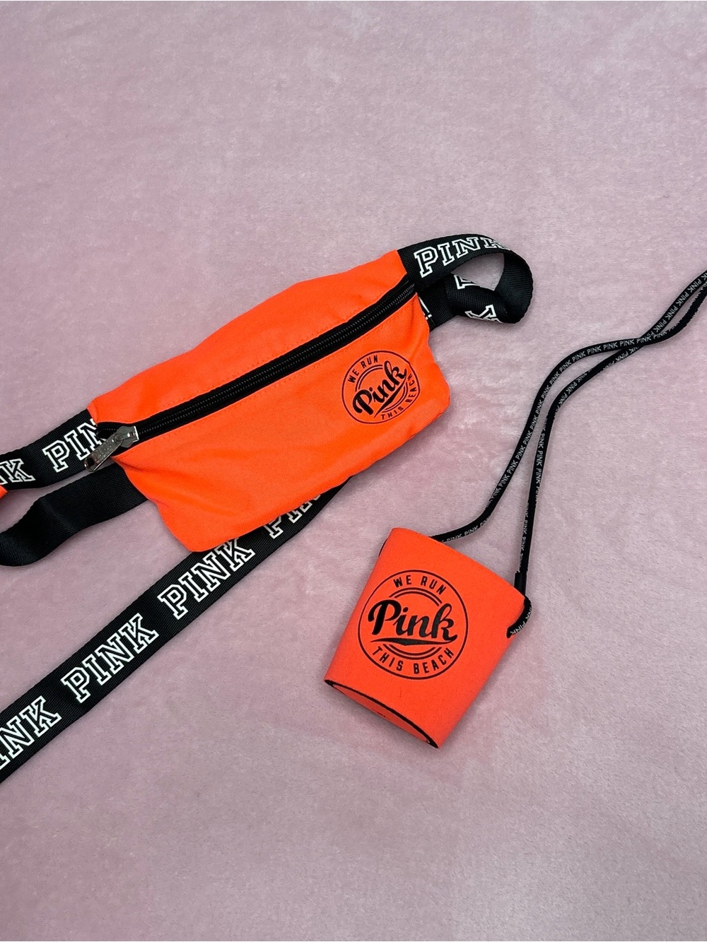 Vintage Victoria’s Secret Pink Fanny Pack and Koozie Set